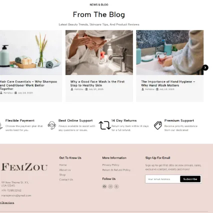 FemZou Beauty — Premium skincare e-commerce with product discovery · visual 02