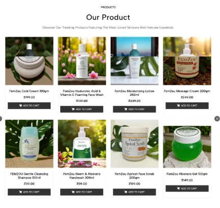 FemZou Beauty — Premium skincare e-commerce with product discovery · visual 06