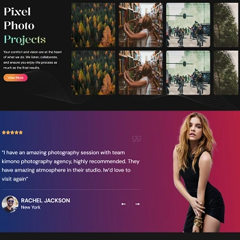 Pixel Photo — Photography agency portfolio with gallery showcase · visual 03
