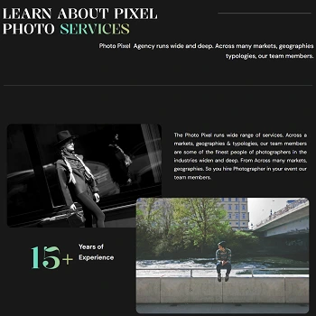 Pixel Photo — Photography agency portfolio with gallery showcase · visual 05