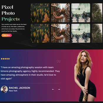 Pixel Photo — Photography agency portfolio with gallery showcase · visual 06