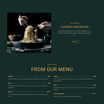 The Acai Restaurant — Fine dining restaurant website with online menu · visual 04