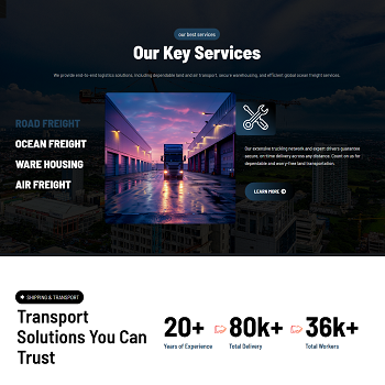 Freight Edge — Transport & logistics company corporate website · visual 02